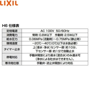 画像3: JF-NAH461SYN(JW) リクシル LIXIL/INAX キッチン用タッチレス水栓 ナビッシュ ハンズフリー 浄水器ビルトイン形 H6タイプ 寒冷地仕様  送料無料