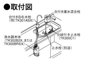 画像2: ［TOTO］分岐付き止水栓TK300C1