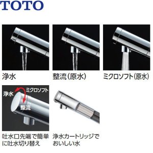 画像2: [TKS05308ZA]TOTO浄水器兼用シングル混合水栓[ハンドシャワー・吐水切り替えタイプ][寒冷地仕様] 送料無料