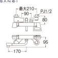 画像2: [SK181D-13]三栄水栓[SANEI]サーモシャワー混合水栓[一般地仕様] 送料無料 (2)