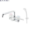 [SK710-W-13][SK710-LH-13後継品]三栄水栓[SANEI]ツーバルブデッキシャワー混合水栓[共用形][送料無料]