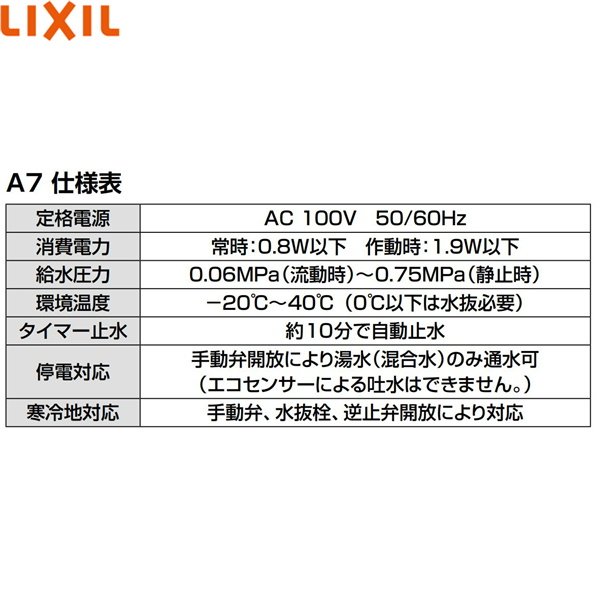 画像3: SF-NAA471SY リクシル LIXIL/INAX キッチン用タッチレス水栓 ナビッシュ スタンダード エコセンサー付 A7タイプ 一般地仕様  送料無料 (3)