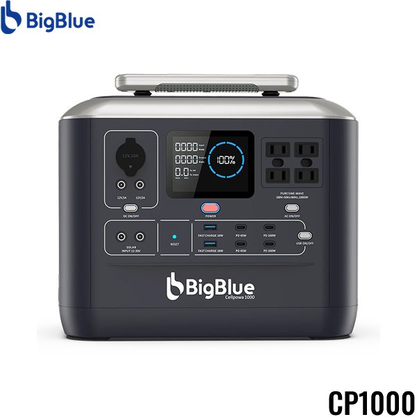 画像1: CP1000 ビッグブルー BigBlue ポータブル電源 CellPowa1000 リン酸鉄リチウムイオン電池 1075.2Wh 定格1000W 瞬間最大2000W 送料無料 (1)
